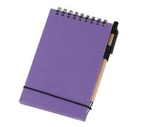 Sized Memo Pad 50 Sheets Unruled Elastic Strap Closure Small Twin Coil Binding Notepads for Sketching Note Taking Student Notebook Portable