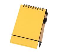 Sized Memo Pad 50 Sheets Unruled Elastic Strap Closure Small Twin Coil Binding Notepads for Sketching Note Taking Pocket Size Notebook