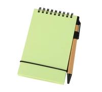 Sized Memo Pad 50 Sheets Unruled Elastic Strap Closure Small Twin Coil Binding Notepads for Sketching Note Taking Notebook