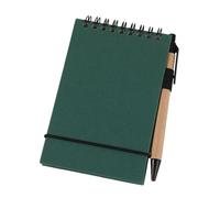 Sized Memo Pad 50 Sheets Unruled Elastic Strap Closure Small Twin Coil Binding Notepads for Sketching Note Taking Pocket Size Notebook