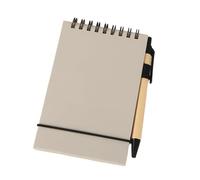 Sized Memo Pad 50 Sheets Unruled Elastic Strap Closure Small Twin Coil Binding Notepads for Sketching Note Taking Pocket Size Notebook