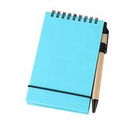 Sized Memo Pad 50 Sheets Unruled Elastic Strap Closure Small Twin Coil Binding Notepads for Sketching Note Taking Notebook