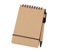 Sized Memo Pad 50 Sheets Unruled Elastic Strap Closure Small Twin Coil Binding Notepads for Sketching Note Taking Pocket Size Notebook