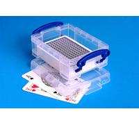 Sizes 0.07 - 2.1 Litre Really Useful Boxes (PACKS of 10) Small Clear Storage Box