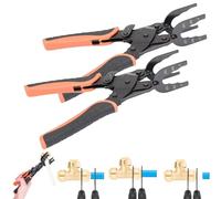 Sizes 1/2", 3/4", 1" Disconnect Pliers, Push Fit Disconnect Tong Tool, Multi-Sized Removal Tool, Push to Connect Removal Tools Disconnects Tongs for PVC Copper Pipe (2 PCS)