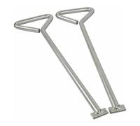 2-Pack 18" Heavy Duty Manhole Key Long Handled Drain Cover Lifting Tool Zinc-Plated Forged Steel Ergonomic Grip