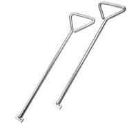 Sizi 2 Pcs Manhole Cover Lifting Keys - 18 Inch Long Handle Drain Cover Lifter Tools - Heavy Duty Carbon Steel, Corrosion Resistant - Easy Manhole & Drain Access, Durable 450mm Lifting Hooks