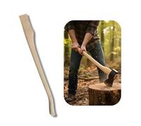 Sizi Axe Handle 36 Inch Replacement | Long Beech Wood Wooden Shaft with Fawn-Foot Grip & Teardrop Eye End, Natural Sanded Handle - Wood Splitting, Forestry, Camping & DIY
