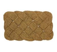 SIZI Handmade Coir Rope Door Mat 45 x 75 cm Natural Brown Indoor/Outdoor Scraper Mat Durable & Absorbent