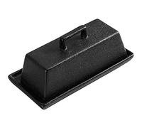 Sizikato Porcelain Butter Dish with Lid, Matte Black-7.5 inch