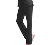 Sizoer Nurses Healthcare Work Wear Scrub Trouser - Unisex Men'S Women'S Nurse Career Salon Hairdressing Spa Nail Work Uniform Nurses Working Bottom Pants Elasticated Lightweight Scrub Trousers Black