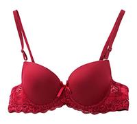 Sizoer Push Up Bras Sexy Lace Women's Small Chest Glossy Bra Lace Triangle Bras Deep V Neck Gathering Cute Thin Underwear Sexy Lace Balconette Bra Spaghetti Adjustable Strap Backless Bras for Women