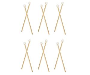 Sizoriruk 12 Pieces Double Drum Cymbal Gong Mallet Soft Hammer Sticks Mallets Rods Felt Hammer 385mm