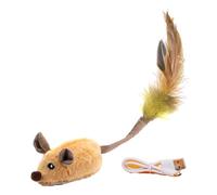 Sizoriruk Interactive Cat Toy Mouse Moving Cat Toys Remote Control Cat Toys Mice Electronic Moving Toy Cat Self Play Gift Yellow