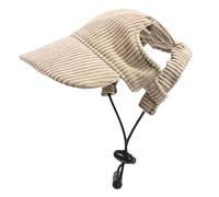 Sizoriruk Sun Protection Hat Adjustable Pet Cat Dog Sun Visor with Ear Holes for Puppies Medium and Large Dogs M