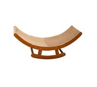 Sizoriruk Wooden Cat Lounge Bed with Detachable Cat Scratch Board Corrugated Paper Worn Cat Scraper Claw Grinding Toy S