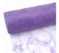 Sizoweb table runner - 25-metre roll + 100 decorative hearts - mirrored, Synthetic Fibre, lavender, 20 cm