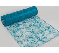 Sizoweb table runner, 25 metre roll for decoration for various occasions such as Easter, Christmas, wedding or christenings (colour: turquoise, dimensions: 30 cm x 25 m, particularly robust, washable)