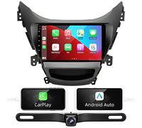 SizxNanv For Elantra 2011 2012 2013 Radio Compatible with Wireless Carplay Android Car Touch Screen Stereo Bluetooth Navigation Media Player GPS WiFi FM AM RDS