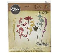 Sizzi Sizzix Thinlits Dies by Tim Holtz-Wildflowers, Other, Multi-Colour, 0.38x13.97x19.05 cm