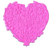 Sizzix 3-D Impresslits Embossing Folder Lace Border by Kath Breen, 665744, Floral Heart, One Size