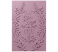 Sizzix 3-D Textured Impressions Embossing Folder Merry & Bright by Jen Long