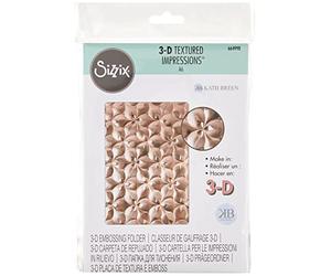 Sizzix 3-D Textured Impressions Embossing Folder Organic Petals by Kath Breen, 664998