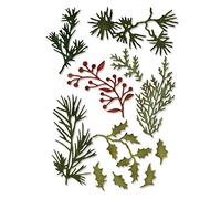 Sizzix 663101 Thinlits Die Set Funky Festive by Tim Holtz (11-Pack), Multicolor, Multi Color, One Size, Holiday