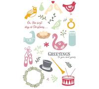 Sizzix A5 Clear Stamps Set 12 Days of Christmas by Catherine Pooler