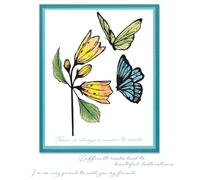 Sizzix™ A5 Clear Stamps Set 8PK w/Stencil - Cosmopolitan, Farfallina by Stacey Park