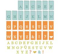 Sizzix A5 Clear Stamps w/Framelits Die Tab Stamp Alpha by 49 and Market