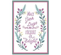 Sizzix A6 Layered Stencils Merry & Bright #3 by Jen Long, White