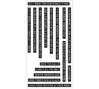 Sizzix Chapter 3 2023 Clear Stamps Set | 16 Pack Seasonal Vibes #1 by Pete Hughes | Inspired by Festive Songs | Typewriter Style Sentiments | Cards, Gift Tags, Home Decor, Journals & Scrapbooks