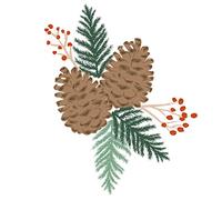 Sizzix Clear Layered Stamps | Pine Branches by Lisa Jones | Cling Rubber Stamps for Scrapbooking, Cardmaking, Home Décor and More