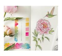 Sizzix Clear Rubber Stamp Set, Flowers & Creatures by Willow Wolfe, 7 Stamps
