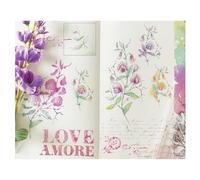 Sizzix Clear Rubber Stamp Set, Love Letters by Willow Wolfe, 13 Stamps