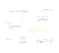 Sizzix Clear Stamp Set, Winter Sentiments by Sizzix, 9 Rubber Cling Stamps