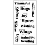 Sizzix Clear Stamps Set 12PK Good Vibes #4 by Pete Hughes | 665911 |Chapter 2 2022, Multicolor, One Size
