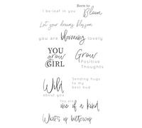 Sizzix Clear Stamps Set Born to Bloom, Multicolor, One Size