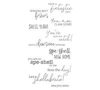 Sizzix Clear Stamps Set Seas The Day, Multicolor, One Size