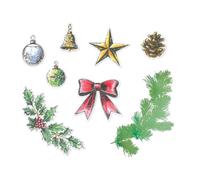 Sizzix Clear Stamps Set with Framelits, Build a Wreath by 49 and Market, 9 Rubber Stamps & 8 Cutting Dies