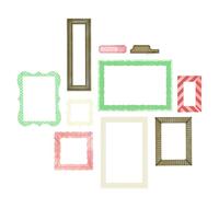 Sizzix Clear Stamps Set with Framelits Dies, Build-A-Frame by 49 & Market, 15 Rubber Stamps & 14 Cutting Dies