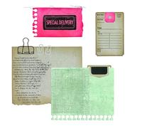 Sizzix Clear Stamps Set with Framelits Dies, Creative Combos by 49 & Market, 10 Rubber Stamps & 10 Cutting Dies
