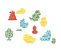 Sizzix Clear Stamps Set with Framelits Dies, Dinosaur Adventures, 11 Rubber Stamps & 11 Cutting Dies