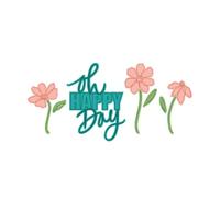 Sizzix Clear Stamps with Framelits Dies, Oh Happy Day by Vicki Boutin, 10 Rubber Stamps & 10 Cutting Dies