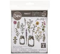 Sizzix Framelits Die Set 23PK-Flower Jar by Tim Holtz, Metal, Silver, 21 x 10.8 x 0.2 cm