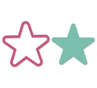 Sizzix Framelits Die Set 2PK Star, 665250, Multicolor, One Size