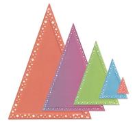 Sizzix Die Set Fanciful Framelits, Patti's Perfect Triangles by Stacey Park, Multicolor, One Size