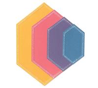 Sizzix Framelits Die Set - Stitched Hexagons, Grey by Stacey Park for Scrapbooking