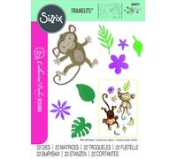 Sizzix Going Bananas 2 Monkey Tropical Jungle 22 Pc Die Set Birthday Card Making